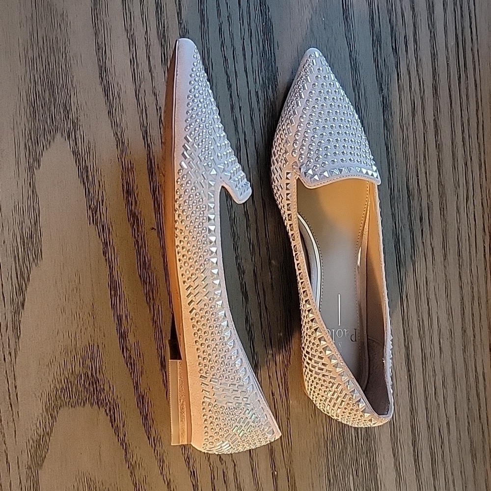 Womens pointy toe flats- with studs PAOLO - Picture 2 of 4